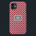 Moderne iPhone-Initialen (grau/rot) Case-Mate iPhone Hülle<br><div class="desc"></div>