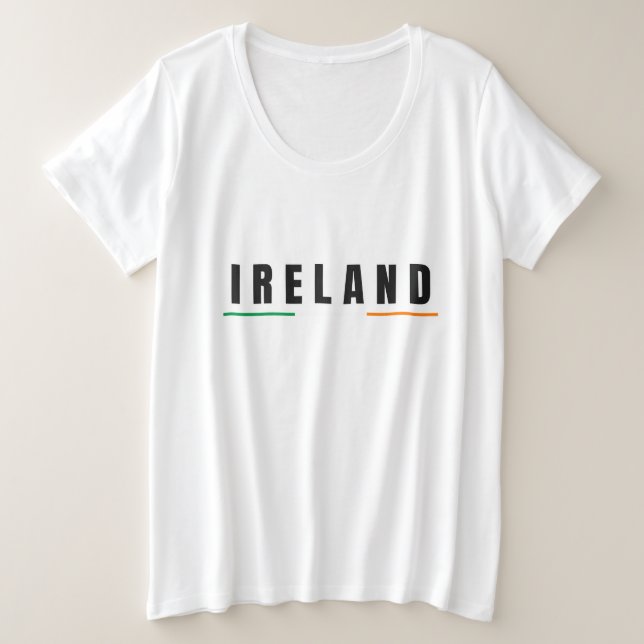 Moderne irische Nation Geburt Souvenir Große Größe T-Shirt (Design vorne)
