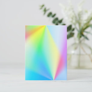 Moderne irisierende pastell Regenbogenfarben Postkarte