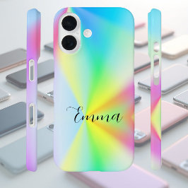 Moderne irisierende pastellfarbene Regenbogenfarbe iPhone 16 Hülle