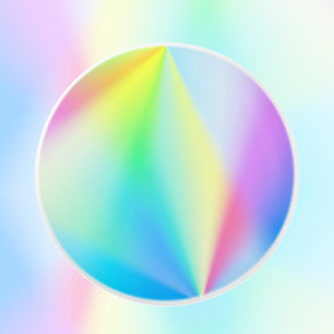 Moderne irisierende pastellfarbene Regenbogenfarbe Keramikknauf