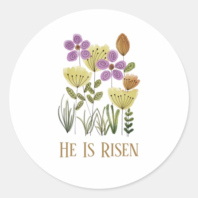Moderne ist er zu Ostern Florin Runder Aufkleber (Vorderseite)