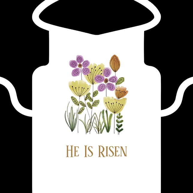 Moderne ist er zu Ostern Florin Schürze (Modern He Is Risen Easter Floral Apron)