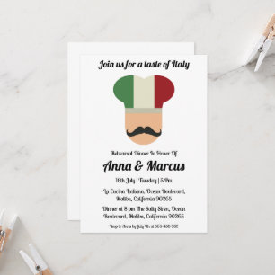 Moderne italienische Abendessen-Einladung Einladung