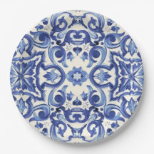 Moderne italienische Blue La Dolce Vita Papierplat