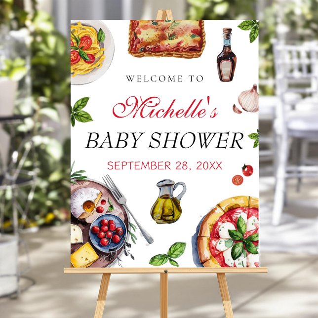 Moderne italienische Küche Babydusche Begrüßungsze Poster (Von Creator hochgeladen)