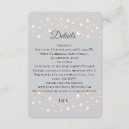 Moderne Ivory-Blush Romantische Perlmutt - Neutral Begleitkarte