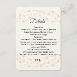 Moderne Ivory-Blush Romantische Perlmutt - Neutral Begleitkarte