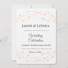 Moderne Ivory-Blush Romantische Perlmutt - Neutral Einladung