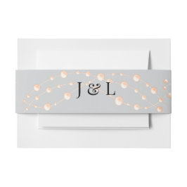 Moderne Ivory-Blush Romantische Perlmutt - Neutral Einladungsbanderole