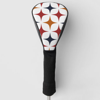 Moderne Ivy League Starburst Muster Burgunderrot Golf Headcover