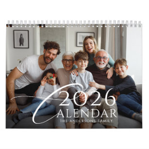 Moderne Jahresrückblick-Persönliches Familienfoto Kalender