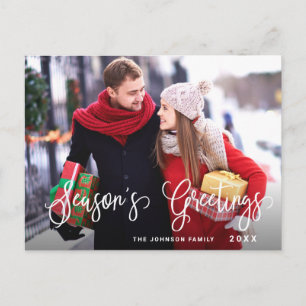 Moderne Jahreszeiten Grüße FOTO Weihnachtsfeiertag Postkarte