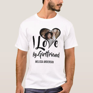 Moderne J'aime ma petite amie   T-Shirt Photo de c