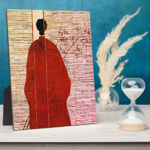 Moderne japanisch inspirierte Silhouette mit Beere Fotoplatte