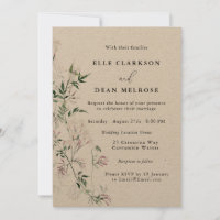 Moderne Jasmine Floral Wedding Einladung