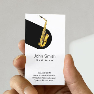 Moderne Jazz Saxophone Musikerische Visitenkarte
