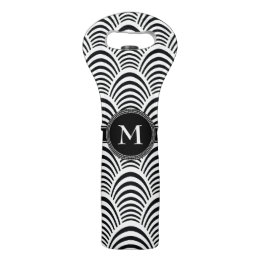 Moderne Jazzzeit Elegantes Schwarzes und Weiß Mono Weintasche