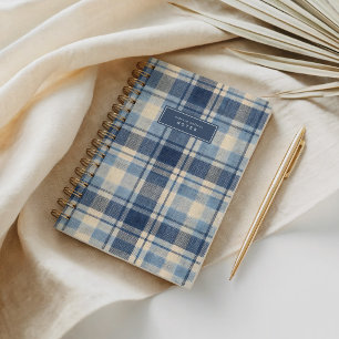 Moderne Jeans-Style Texturierte Karos Notizbuch