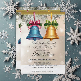 Moderne Jingle Bells Christmas Ornament Baby Showe Einladung