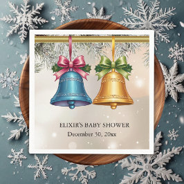 Moderne Jingle Bells Christmas Ornament Baby Showe Serviette