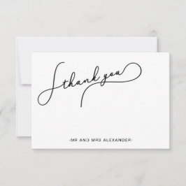 Moderne joli script et faux points dorés Merci