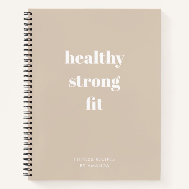 Moderne Journal Book Diät Fitness Rezepte Notizbuch (Vorderseite)