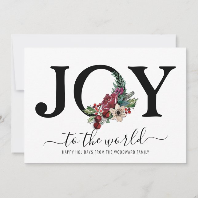 Moderne Joy Typografie Floral (Vorderseite)