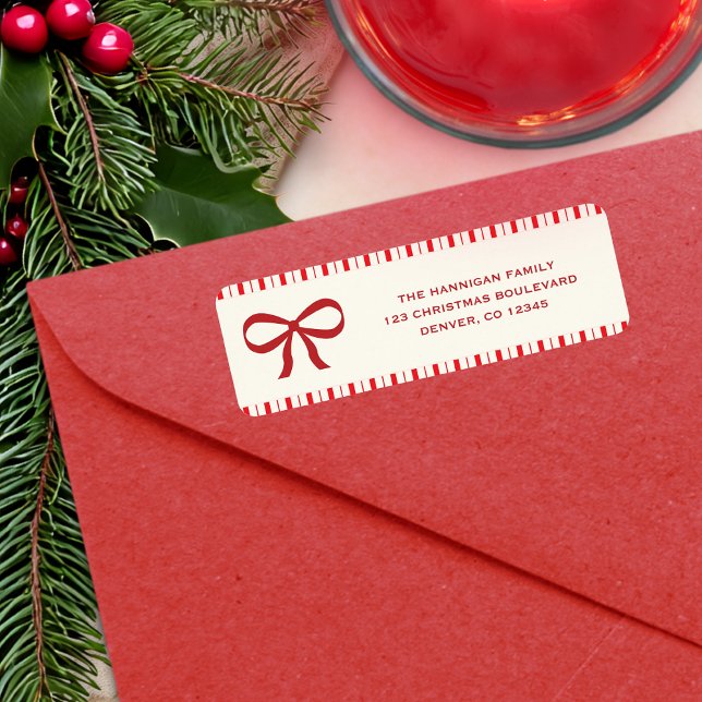 Moderne Joyful Holidays Red Bow (Von Creator hochgeladen)