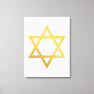 Moderne jüdische Wandkunst in Gold - Teil 2 von 3 Leinwanddruck