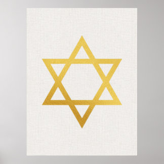 Moderne jüdische Wandkunst in Gold - Teil 2 von 3 Poster