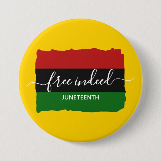 Moderne JUNETEENTY Free Tatsächlich Button (Vorderseite)