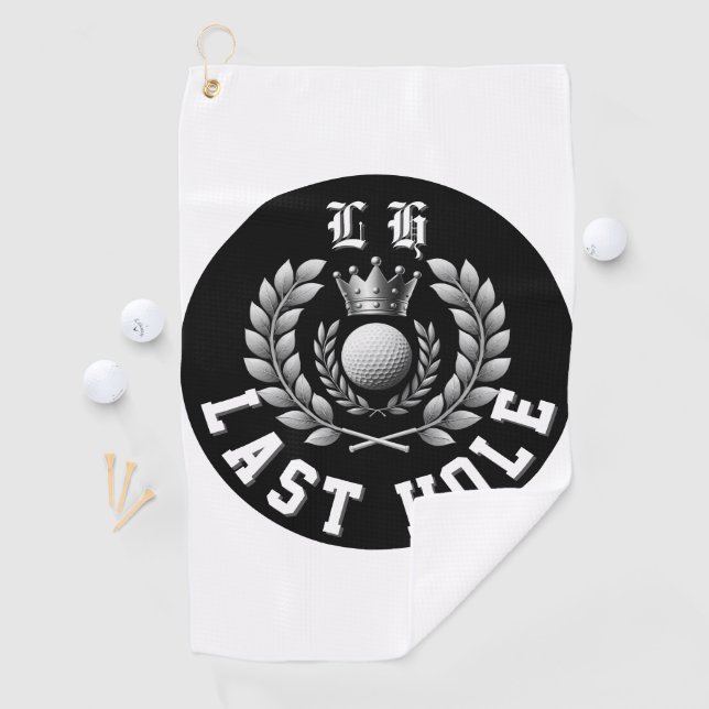 Moderne Junggesellenabschied Abschlag LH Monogramm Golfhandtuch (Insitu)