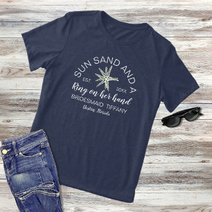 Moderne Junggesellinnen Abschied Bridesmaids Name Tri-Blend Shirt