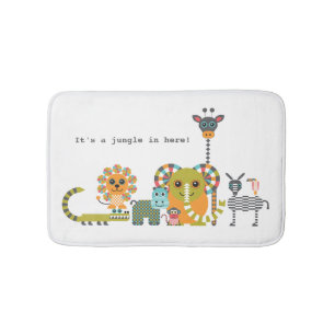 Moderne Jungle Safari Tiere Bath Rug Badematte
