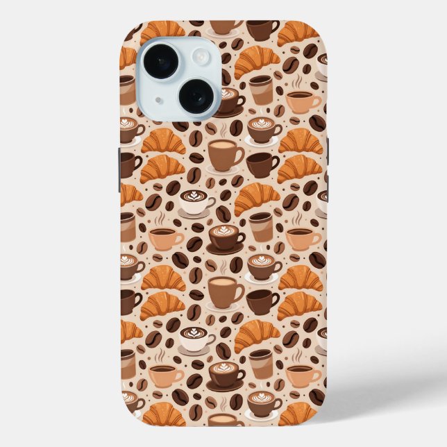 Moderne Kaffee-Ästhetik-Muster Case-Mate iPhone Hülle (Rückseite)