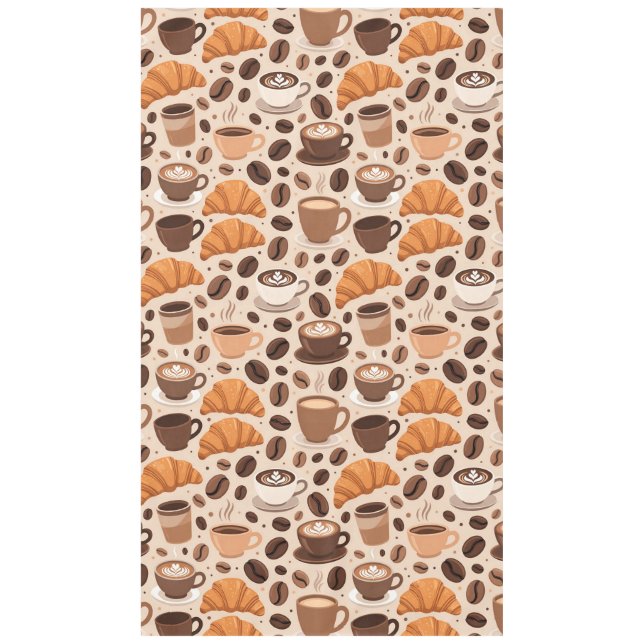 Moderne Kaffee-Ästhetik-Muster Tischdecke (Vorderseite)