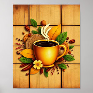 Moderne Kaffee-Illustration Poster