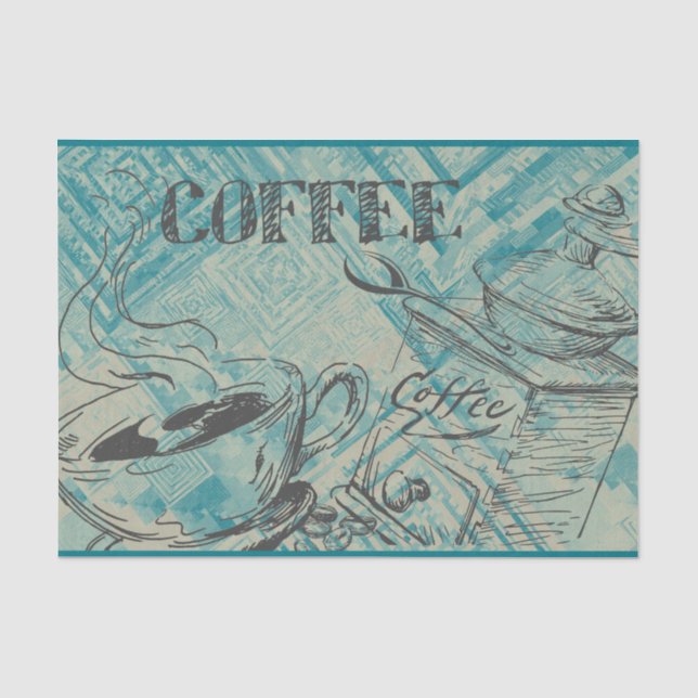 Moderne Kaffeekunst Seidenpapier (Vorderseite)