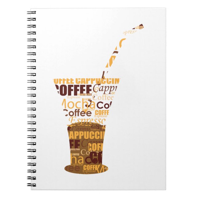 Moderne Kaffeemaschine Notizblock (Vorderseite)