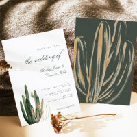 Moderne Kakteen Hochzeitseinladung