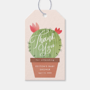 Moderne Kaktus-Baby-Shower-Dankeschön-Favor Geschenkanhänger