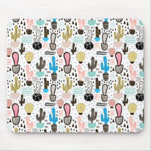 Moderne Kaktus-Geometrie-Muster Mousepad