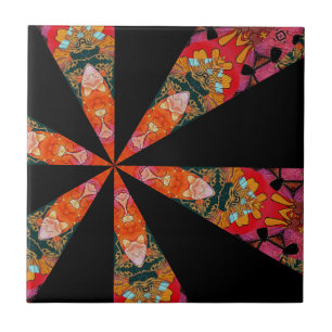 Moderne Kaleidoskop-Keramik Fliese