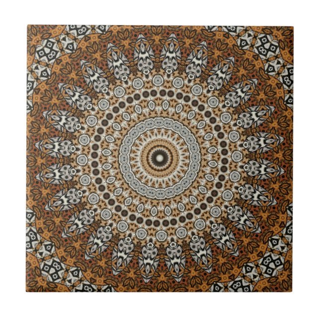 Moderne Kaleidoskop-Keramik Fliese (Vorderseite)