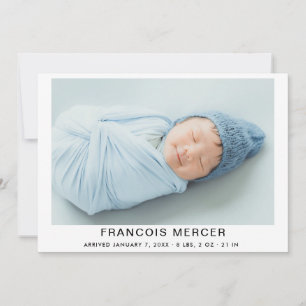Moderne Kalligrafie Baby Girl Foto Collage Geburt Ankündigung