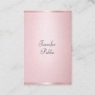 Moderne Kalligrafie Beruflich Elegante Rose Gold Visitenkarte