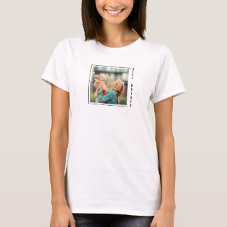 Moderne Kalligrafie Beste Mutter mit Foto T-Shirt