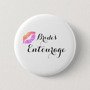 Moderne Kalligrafie Braut Gefolge Button