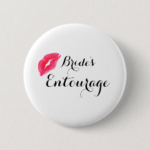 Moderne Kalligrafie Braut Gefolge Button